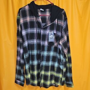 Multicolor Plaid Men's Hoodie